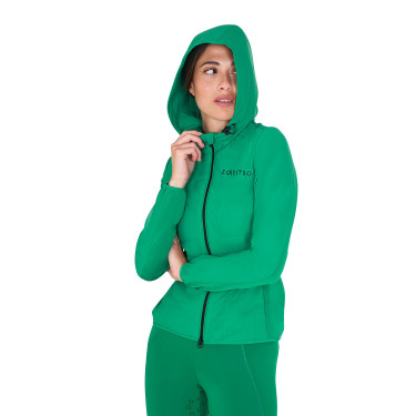 Doudoune femme en mélange technique Equestro Vert outremer Doudoune femme en mélange technique Equestro Vert outremer