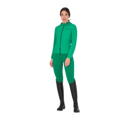 Doudoune femme en mélange technique Equestro Vert outremer