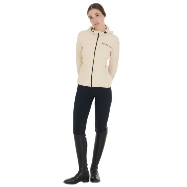 Doudoune femme en mélange technique Equestro Beige