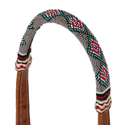 Ensemble bosal perles de sable avec rênes en coton mecate Pool's Ensemble bosal perles de sable avec rênes en coton mecate Pool's