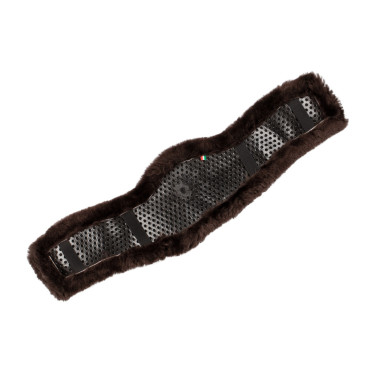 Fourreau de sangle court gel classique avec peau de mouton Acavallo Marron