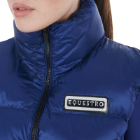 Gilet court zippé femme Equestro Bleu sodalite Gilet court zippé femme Equestro Bleu sodalite