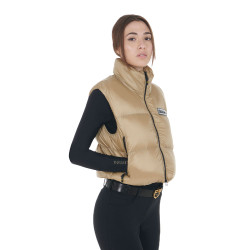 Kort damesvest met ritssluiting Equestro Wierook Beige