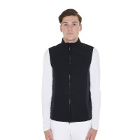 Slim fit Equestro herenbodywarmer van technische stof Zwart