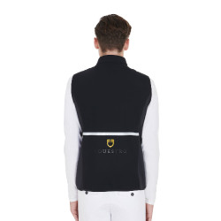 Slim fit Equestro herenbodywarmer van technische stof Zwart