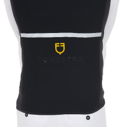 Slim fit Equestro herenbodywarmer van technische stof Zwart