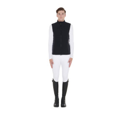 Slim fit Equestro herenbodywarmer van technische stof Zwart