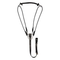 Gogue en cuir de veau et nylon Acavallo Noir