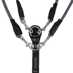 Koppel van kalfsleer en nylon Acavallo Zwart