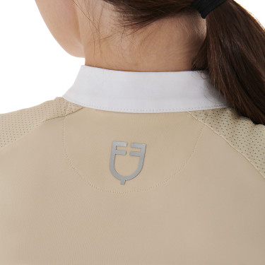 Wedstrijdpolo voor dames, slim fit, met contrasterende schouderstukken Equestro Wedstrijdpolo voor dames, slim fit, met contrasterende schouderstukken Equestro
