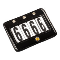 Porte-numéro de concours à 4 chiffres 12x8 cm Equestro à strass Noir Porte-numéro de concours à 4 chiffres 12x8 cm Equestro à strass Noir