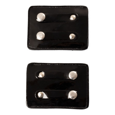 Wedstrijdnummerschilder met 4 cijfers 12x8 cm Equestro met strass-steentjes Zwart