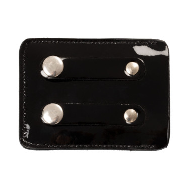 Wedstrijdnummerschilder met 4 cijfers 12x8 cm Equestro met strass-steentjes Zwart