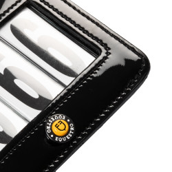 Wedstrijdnummerschilder met 4 cijfers 12x8 cm Equestro met strass-steentjes Zwart