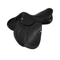 Springzadel Firenze houten boom dubbel leer Acavallo Zwart