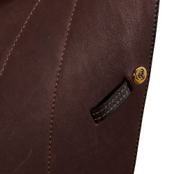 Springzadel Firenze houten boom dubbel leer Acavallo Donkerbruin