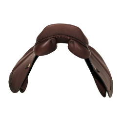Springzadel Firenze houten boom dubbel leer Acavallo Donkerbruin