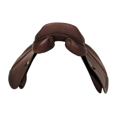 Springzadel Firenze houten boom dubbel leer Acavallo Donkerbruin