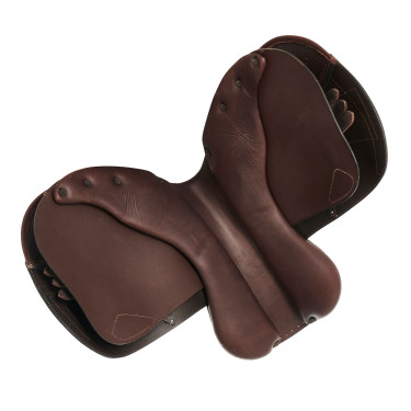 Springzadel Firenze houten boom dubbel leer Acavallo Donkerbruin