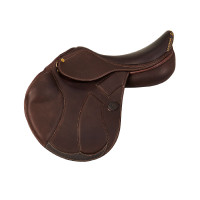 Selle de saut Guttuso avec panneaux en laine Acavallo Marron foncé