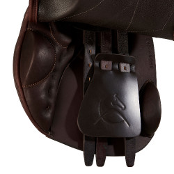 Selle de saut Guttuso avec panneaux en laine Acavallo Marron foncé