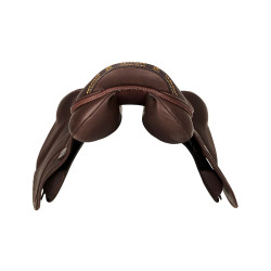 Selle de saut Guttuso avec panneaux en laine Acavallo Marron foncé