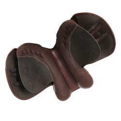 Selle de saut Guttuso avec panneaux en laine Acavallo Marron foncé