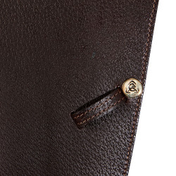 Selle de saut Roma arçon en bois cuir martelé Acavallo Marron foncé