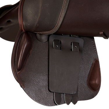 Springzadel Roma houten boom gehamerd leer Acavallo Donkerbruin
