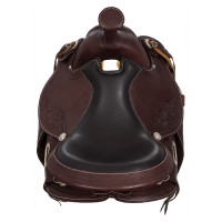 Westernsattel mit Beschlägen aus Edelstahl, genarbtem Leder und floraler Prägung 2815 Denver Donkere olie Bruin Westernsattel mit Beschlägen aus Edelstahl, genarbtem Leder und floraler Prägung 2815 Denver Donkere olie Bruin