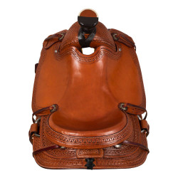 Selle western Wade avec embossage panier McBryan Châtaigne Marron