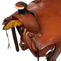Selle western Wade avec embossage panier McBryan Châtaigne Marron