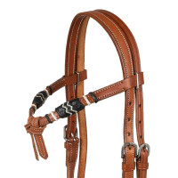Set de bosal bicolore avec rênes en crin de cheval Pool's