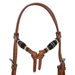 Set de bosal bicolore avec rĂȘnes en crin de cheval Pool's Set de bosal bicolore avec rĂȘnes en crin de cheval Pool's
