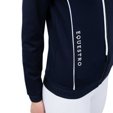 Sweat-shirt femme avec zip frontal en interlock Equestro Sweat-shirt femme avec zip frontal en interlock Equestro