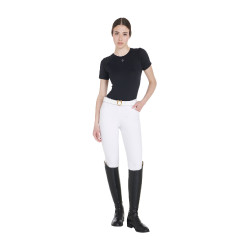 T-shirt technique d'entrainement femme coupe slim Equestro Noir T-shirt technique d'entrainement femme coupe slim Equestro Noir