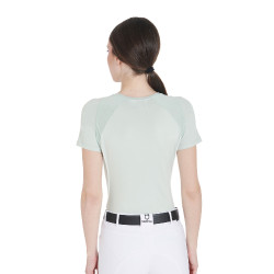 Dames slim fit trainingsshirt techniek Equestro Lichtgroen