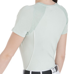 T-shirt technique d'entrainement femme coupe slim Equestro Vert clair