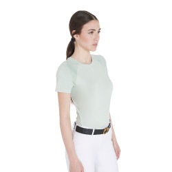 T-shirt technique d'entrainement femme coupe slim Equestro Vert clair