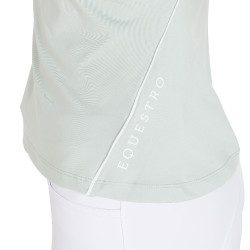 Dames slim fit trainingsshirt techniek Equestro Lichtgroen