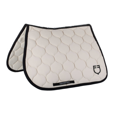 Tapis de saut en tissu technique matelassé Equestro Beige Tapis de saut en tissu technique matelassé Equestro Beige