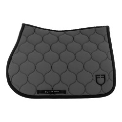 Gevoerde springmat van technisch textiel Equestro Asfalt Grijs