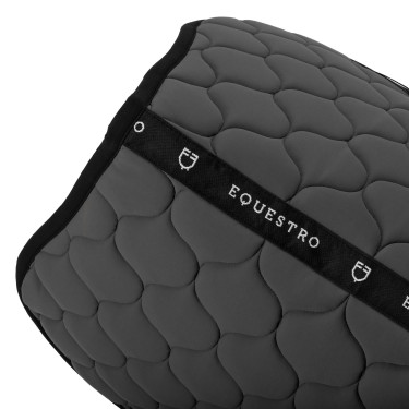 Gevoerde springmat van technisch textiel Equestro Asfalt Grijs