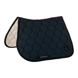 Tapis de saut en tissu technique matelassé Equestro Marine