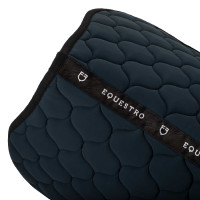 Tapis de saut en tissu technique matelassé Equestro Marine Bleu marine