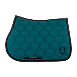 Tapis de saut en tissu technique matelassé Equestro Pétrol Tapis de saut en tissu technique matelassé Equestro Pétrol