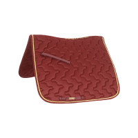 Tapis de selle de dressage Derby Bordeaux / or / bordeaux