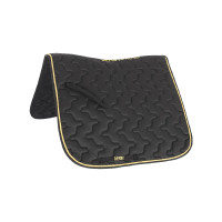 Tapis de selle de dressage Derby Noir / or / noir