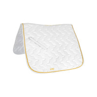 Tapis de selle de dressage Derby Blanc / or / blanc