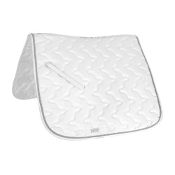 Tapis de selle de dressage Derby Blanc / argent / blanc